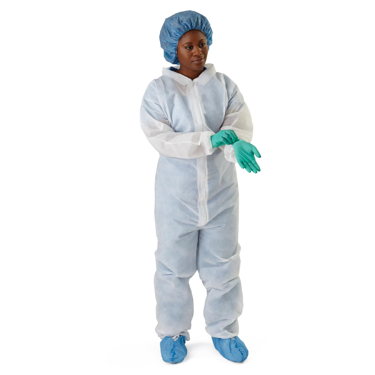 Medline Medium and Heavyweight Spunbond Polypropylene Coveralls XL Case of 25 