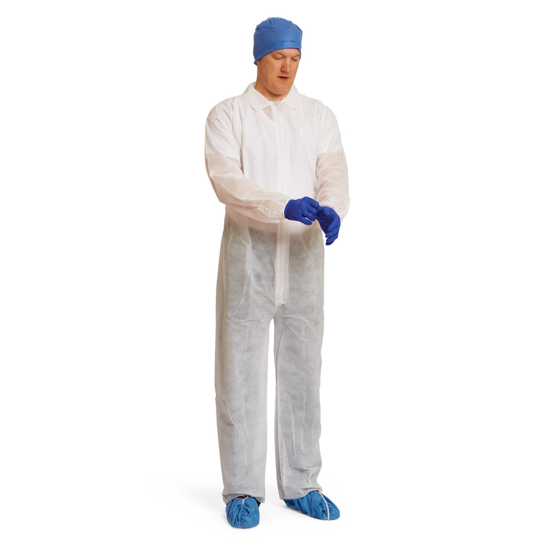 Medline Medium and Heavyweight Spunbond Polypropylene Coveralls XL Case of 25 