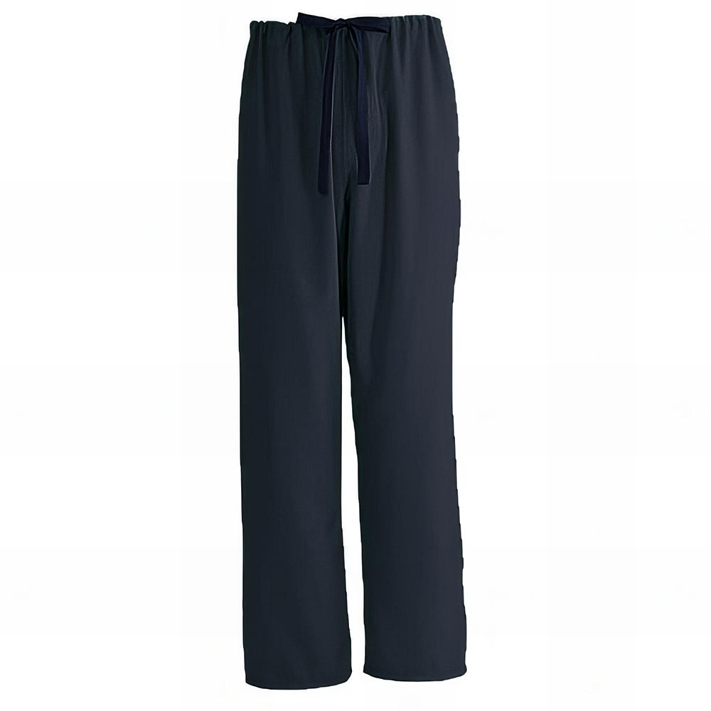 Medline PerforMAX Unisex Reversible Scrub Pants with Front Drawstring Black XS 