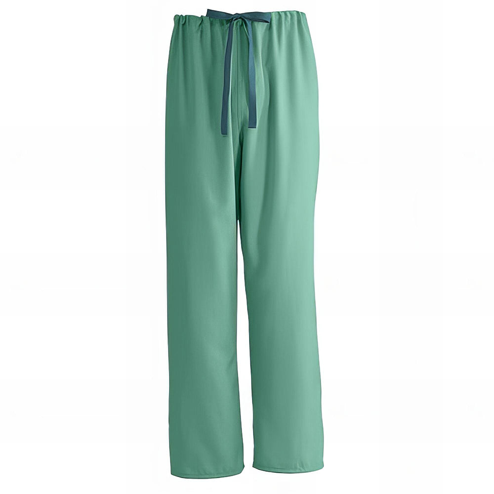 Medline PerforMAX Unisex Reversible Scrub Pants with Front Drawstring Black XS 