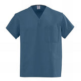 Medline PerforMAX Unisex Reversible V-Neck Scrub Tops with 2 Pockets Black XS 