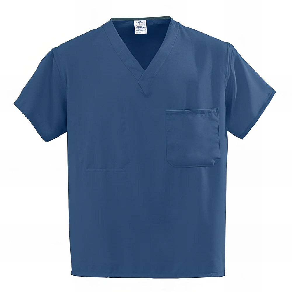 Medline PerforMAX Unisex Reversible V-Neck Scrub Tops with 2 Pockets Black XS 