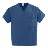 Medline PerforMAX Unisex Reversible V-Neck Scrub Tops with 2 Pockets Black XS 