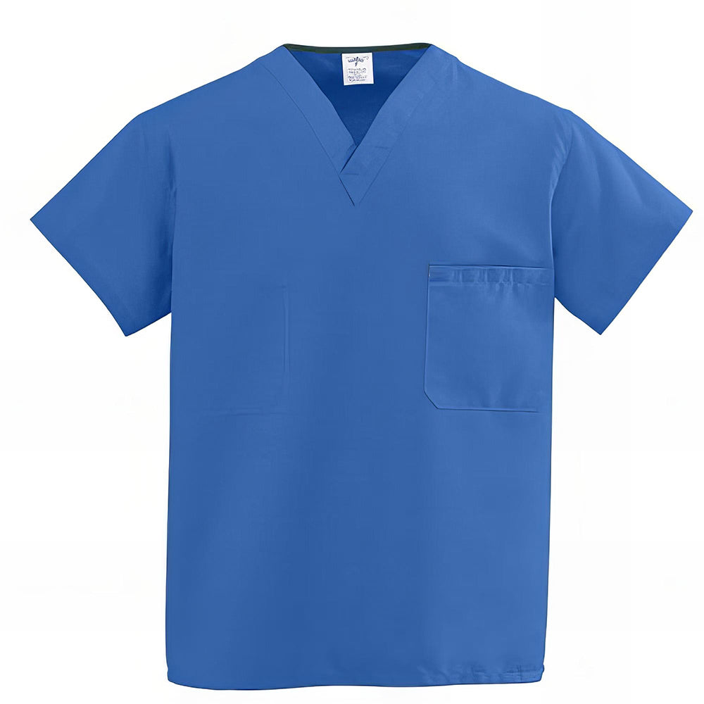 Medline PerforMAX Unisex Reversible V-Neck Scrub Tops with 2 Pockets Black XS 