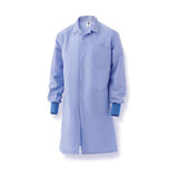 Medline ResiStat® Mens Static & Fluid-Resistant Barrier Lab Coat in Ceil Blue