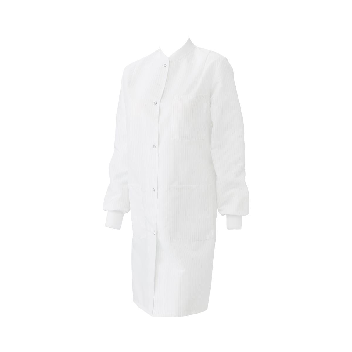 Medline ResiStat® Mens Static & Fluid-Resistant Barrier Lab Coat XS White 