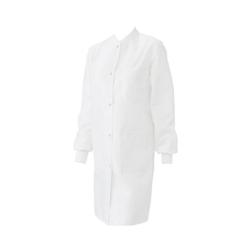 Medline ResiStat® Mens Static & Fluid-Resistant Barrier Lab Coat XS White 