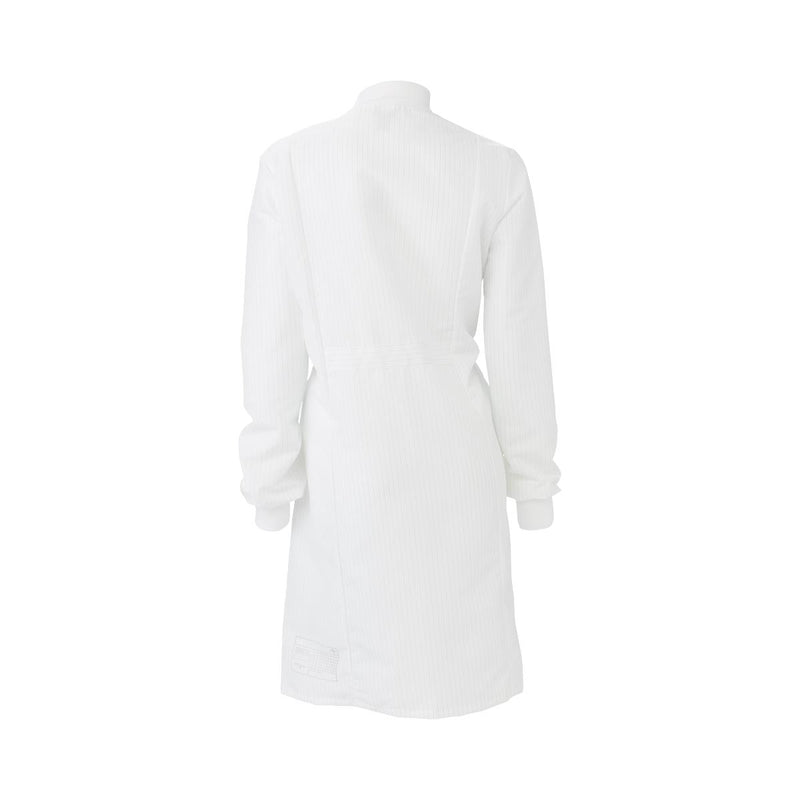 Medline ResiStat® Mens Static & Fluid-Resistant Barrier Lab Coat XS White 