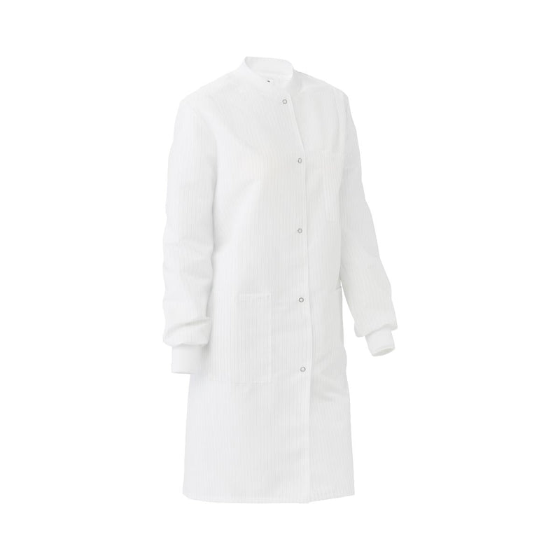 Medline ResiStat® Mens Static & Fluid-Resistant Barrier Lab Coat XS White 