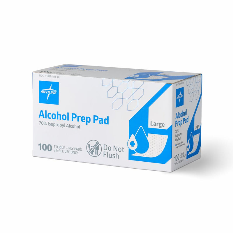 Medline Sterile Alcohol Prep Pads M Box of 200 