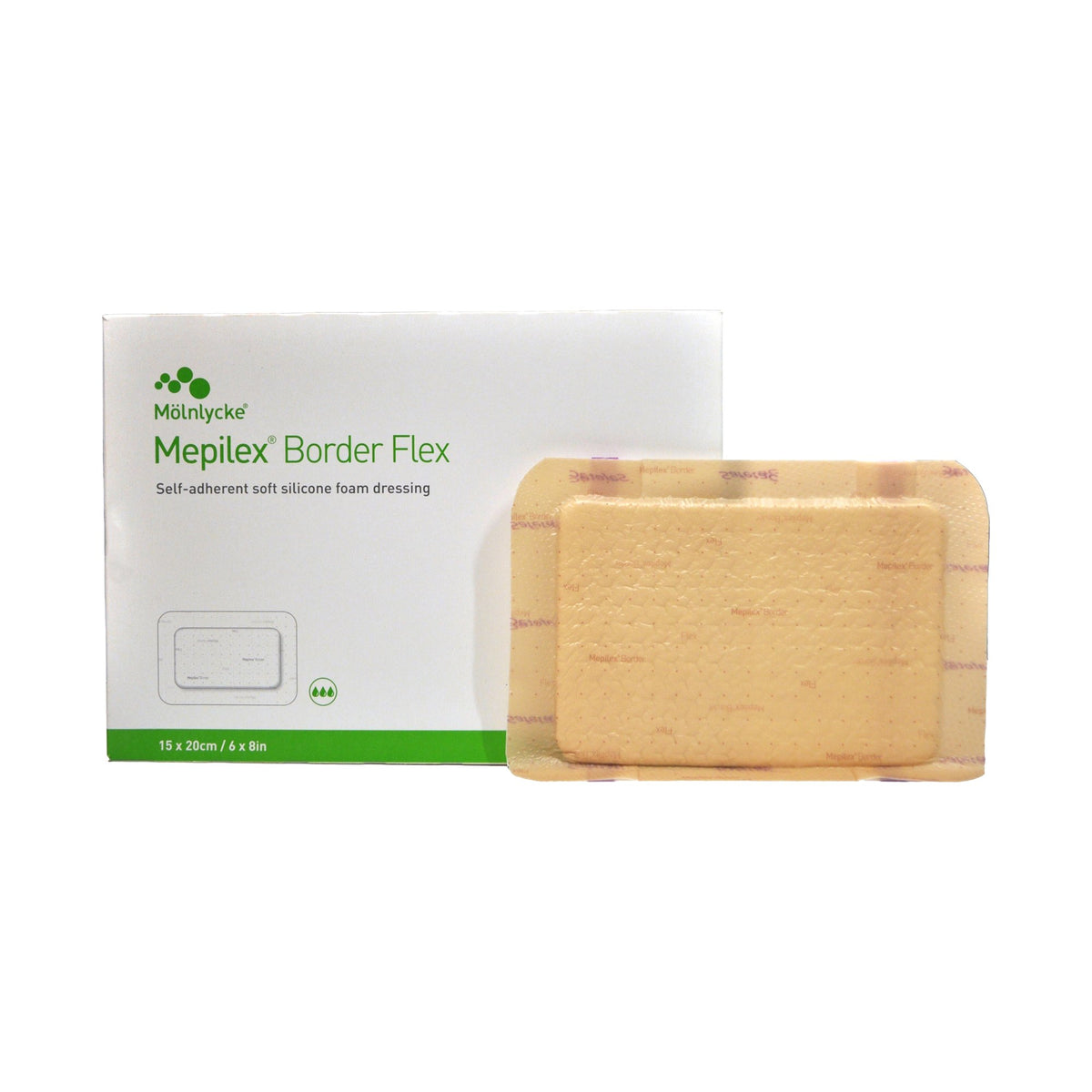 Mepilex® Border Flex Adhesive with Border Foam Dressing 3" x 3" 1 Each 