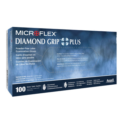 Microflex® Diamond Grip Plus™ Latex Gloves S Box of 100 