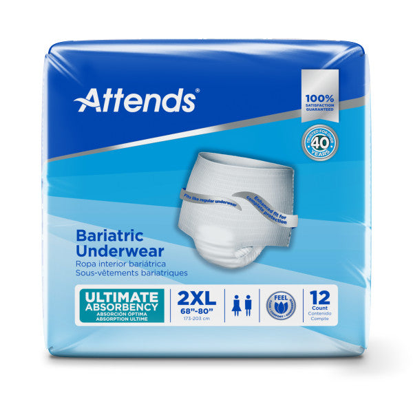 Attends® Bariatric Underwear 2XL Bag of 12 