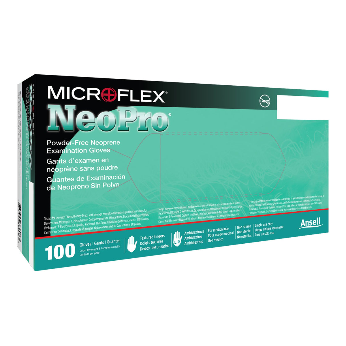 NeoPro® Polychloroprene Exam Glove S Box of 100 