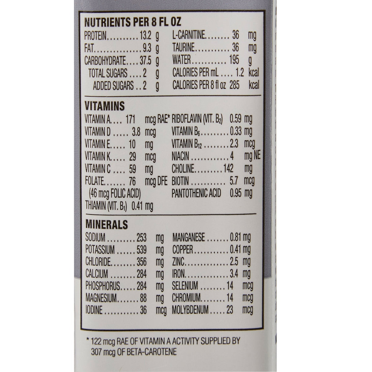 Osmolite® 1.2 Cal Tube Feeding Formula  Ingredients