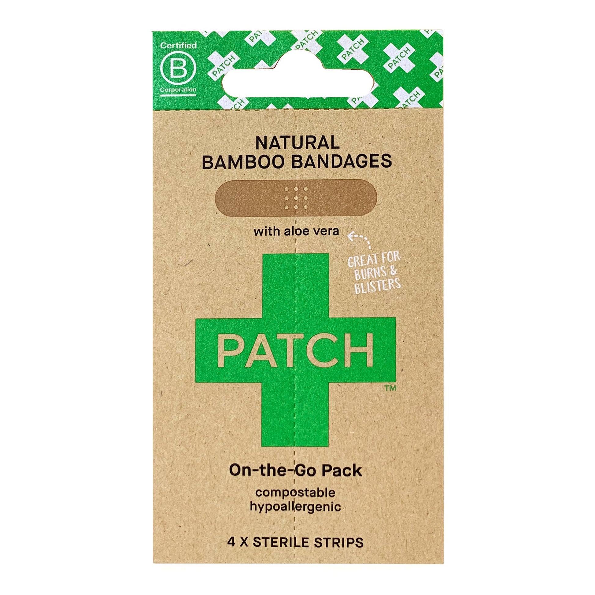 Patch™ On The Go Pack Adhesive Strip with Aloe Vera Tan 3/4" x 3" 1 Each
