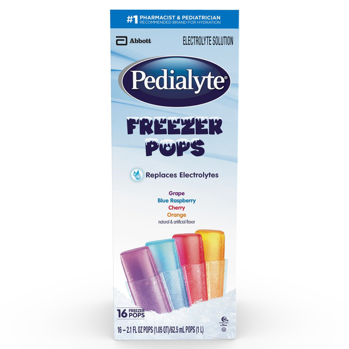 Pedialyte® Freezer Pop Electrolyte Solution Case of 64 