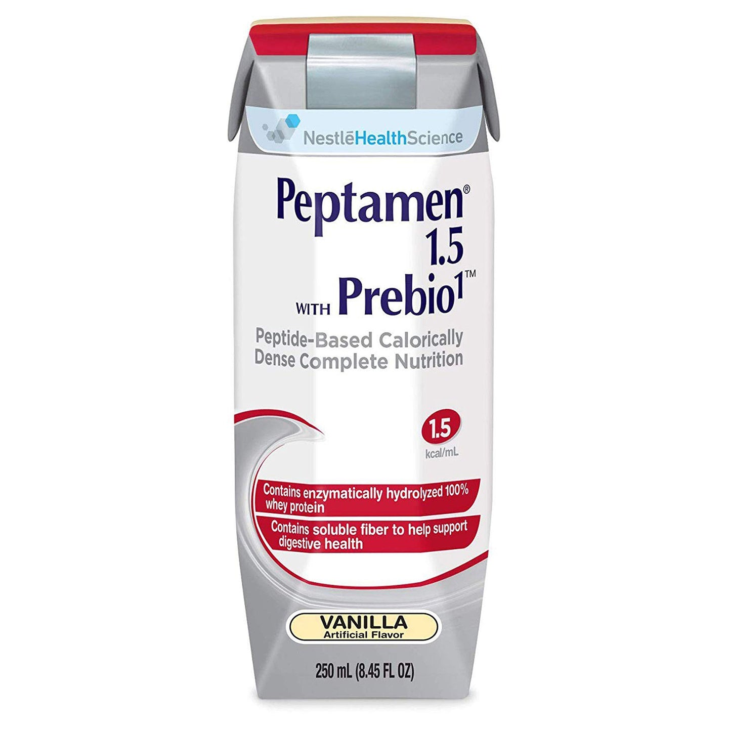 Peptamen® 1.5 with Prebio 1™ Vanilla Peptide-Based Calorically Dense Complete Nutrition 1 Each 