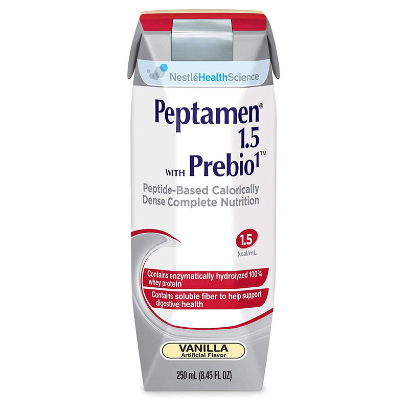 Peptamen® 1.5 with Prebio 1™ Vanilla Peptide-Based Calorically Dense Complete Nutrition 1 Each 