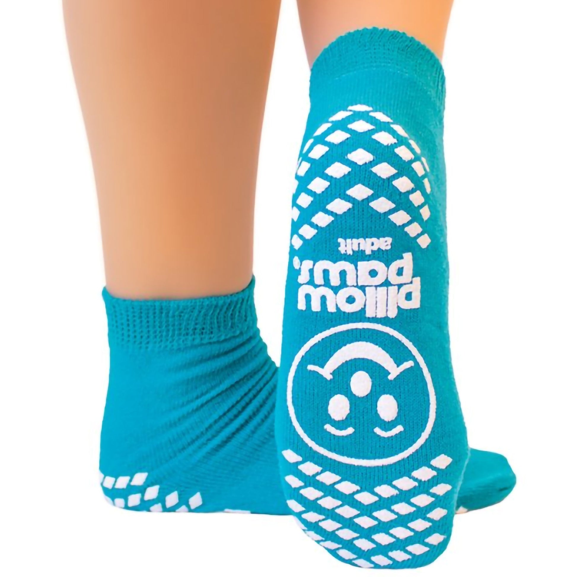 Pillow Paws® Single Tread Terries™ Slipper Socks Large Teal 1 Pair