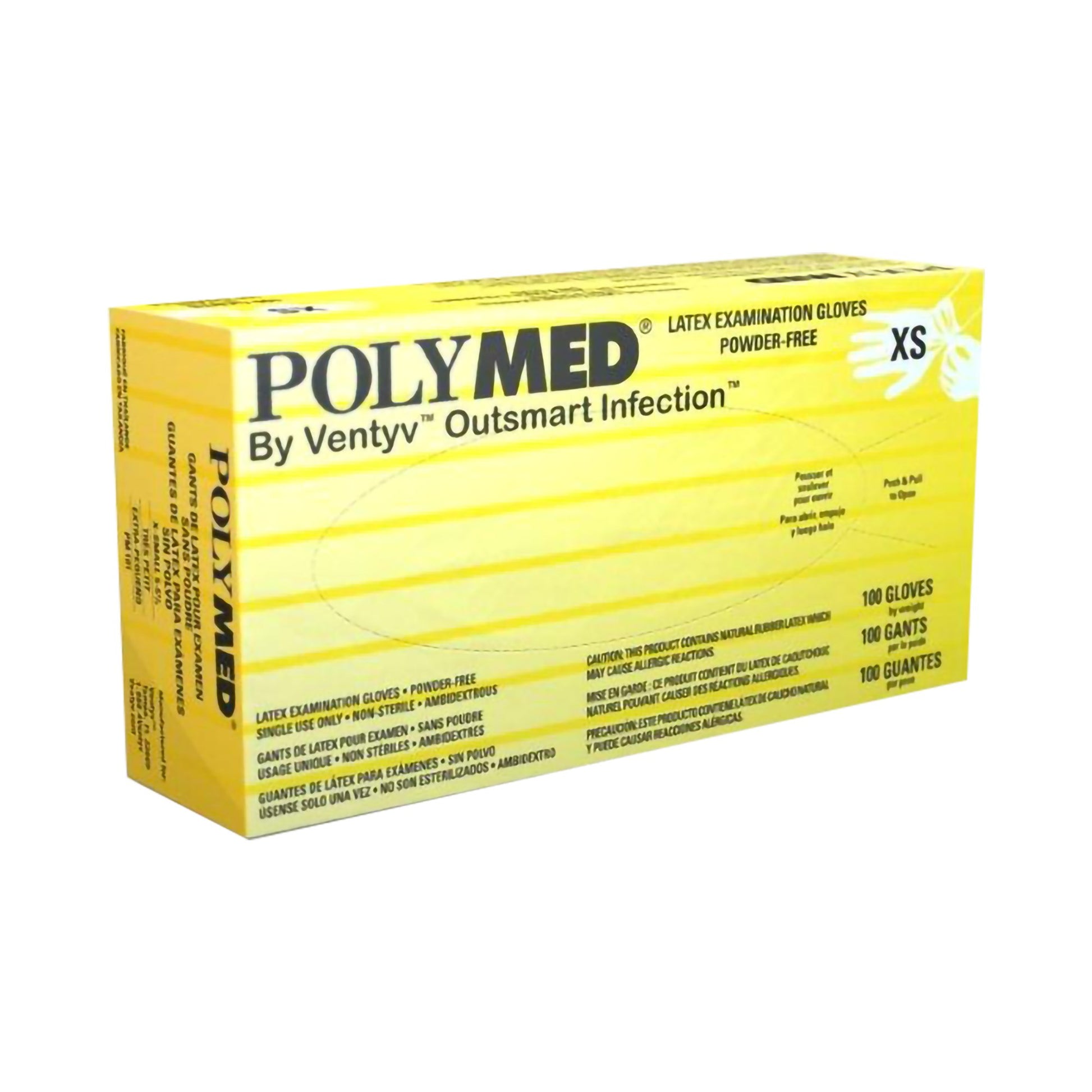 Polymed® Latex Exam Glove XS Box of 100 