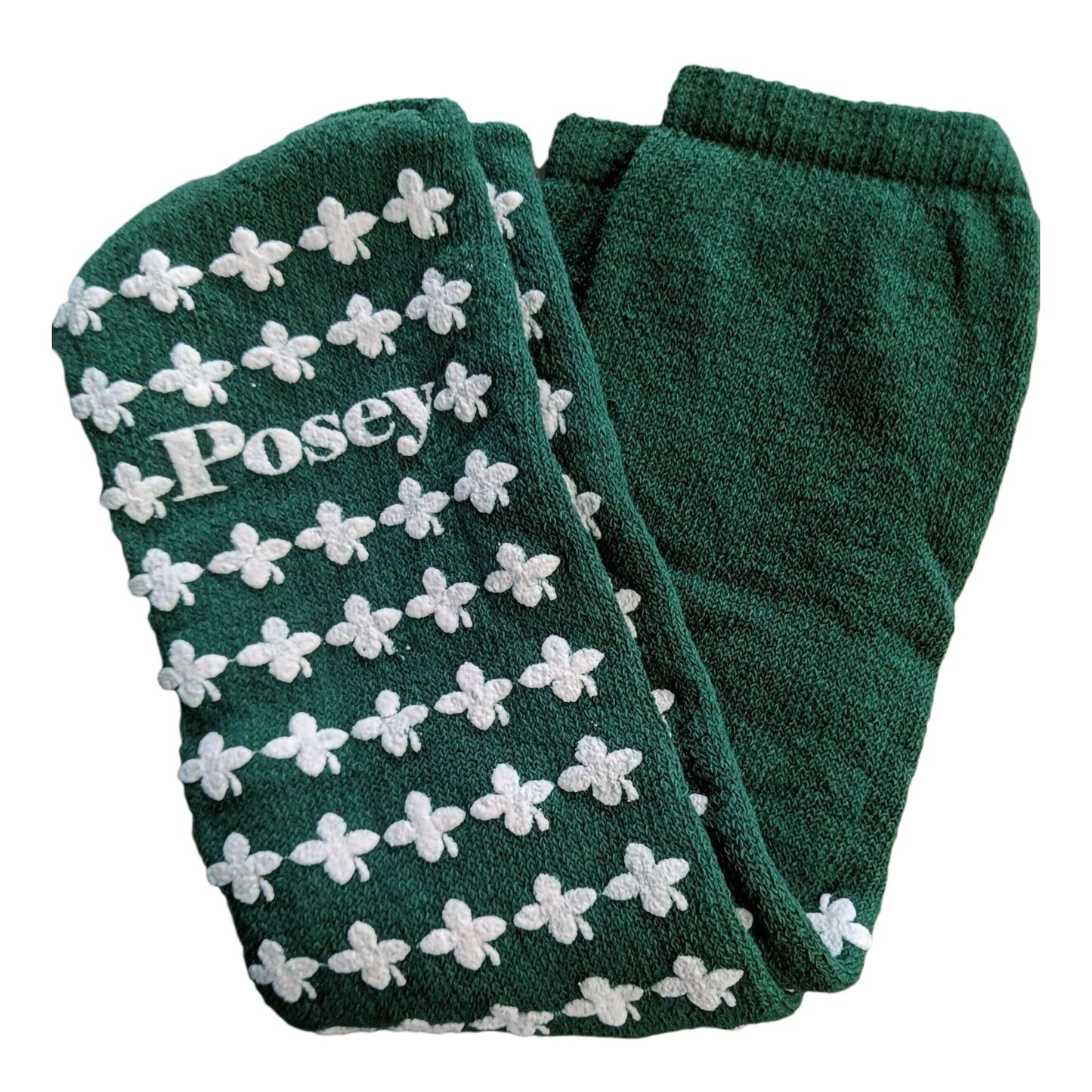 Posey® Double Tread Slipper Socks Green Standard 1 Pair