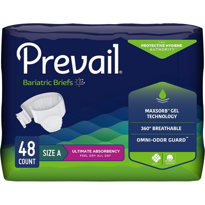Prevail Bariatric Briefs Size A Bag of 12 