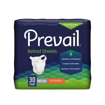 Prevail Belted Shields One Size Fits Most Bag of 30 
