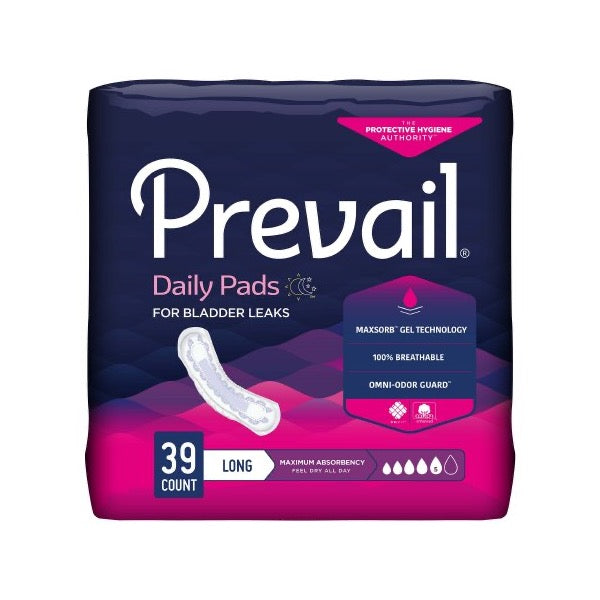 Prevail® Bladder Control Pads - Daily Pads Light Regular Length Bag of 30