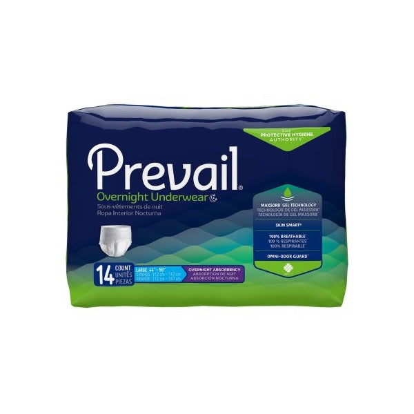 Prevail Overnight Protective Underwear Small/Medium Case of 64 