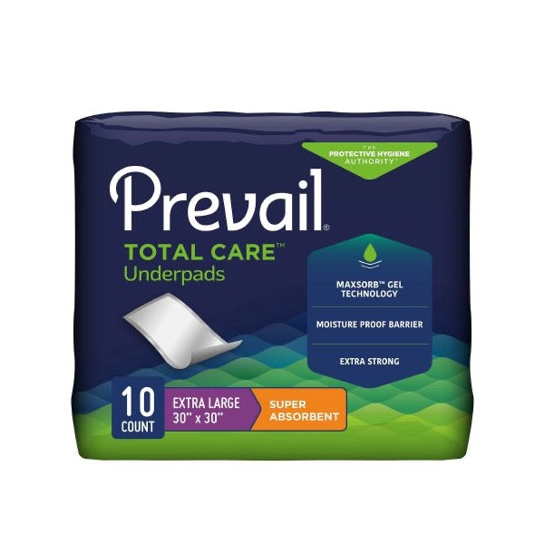 Prevail Total Care 30 x 30 Inch Bag of 10 