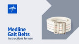 Medline Washable Cotton Pinstripe Gait Belts