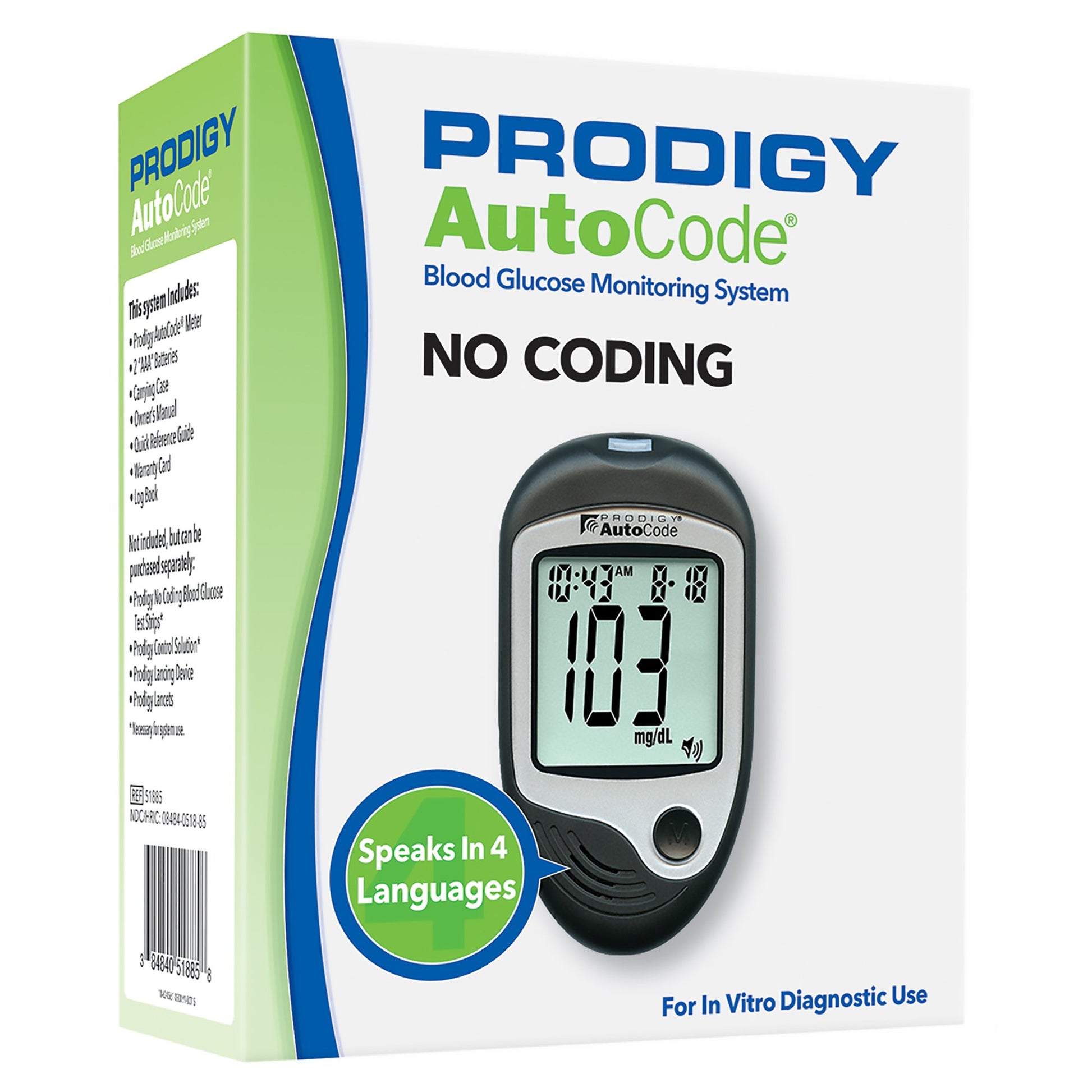 Prodigy AutoCode® Blood Glucose Monitory System 1 Each 