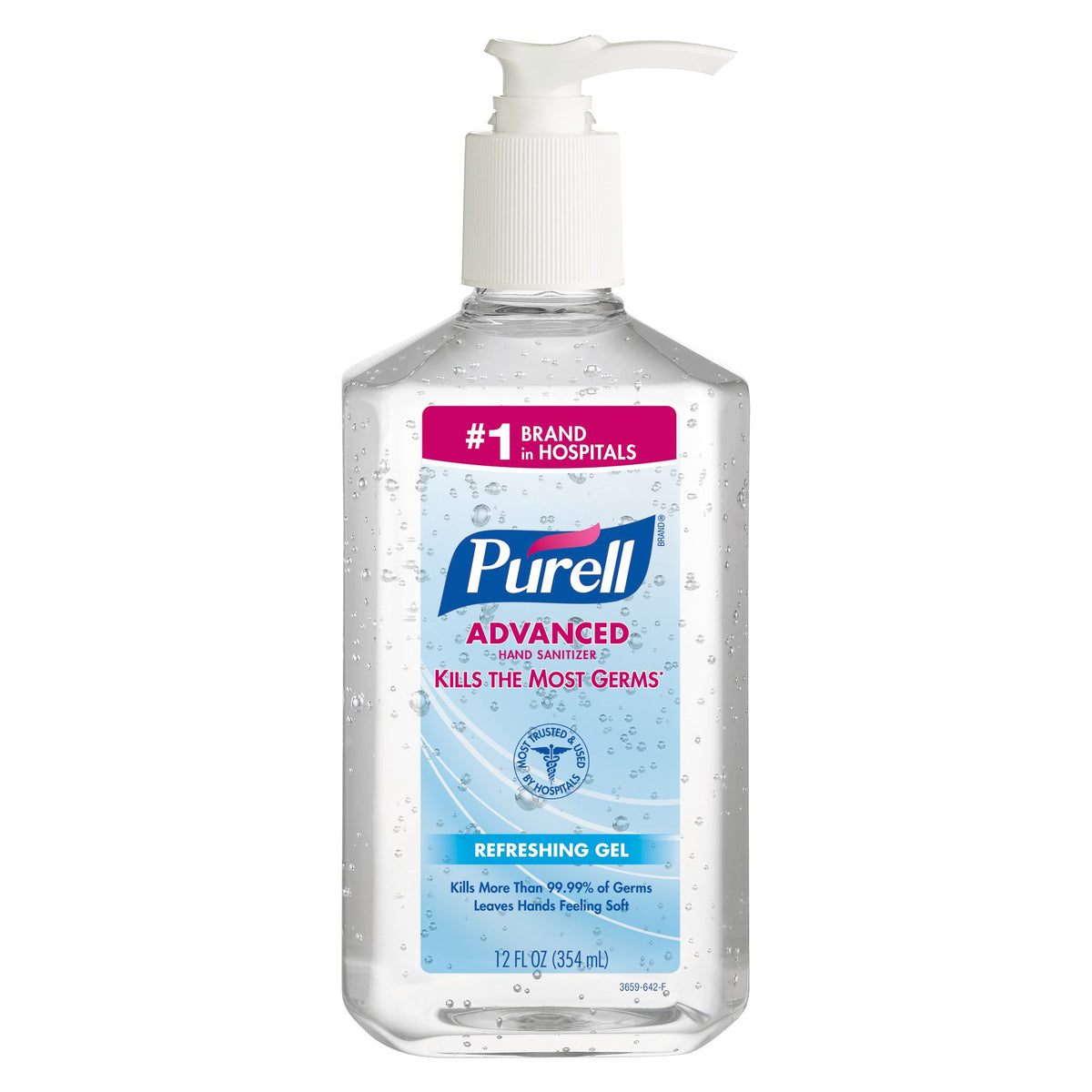 Purell Advanced Hand Sanitizer Ethyl Alcohol Gel Pump Bottle 1 Each 