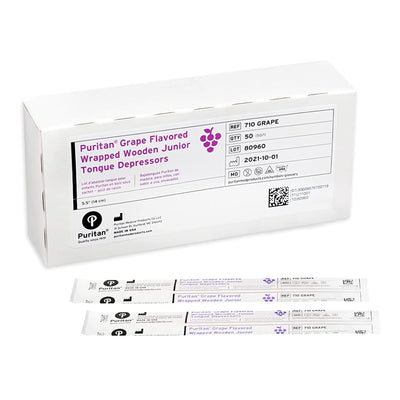 Puritan Grape Flavored Tongue Depressors, 5.5 Inch, Junior (50/Box) Box of 50 
