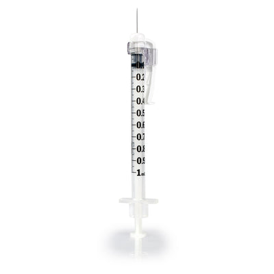 McKesson Prevent® SG Safety Tuberculin Syringe with Needle 27 G 1 mL Box of 100