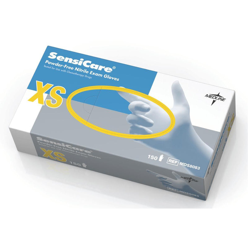 SensiCare Powder-Free Nitrile Exam Gloves XS Box of 150 