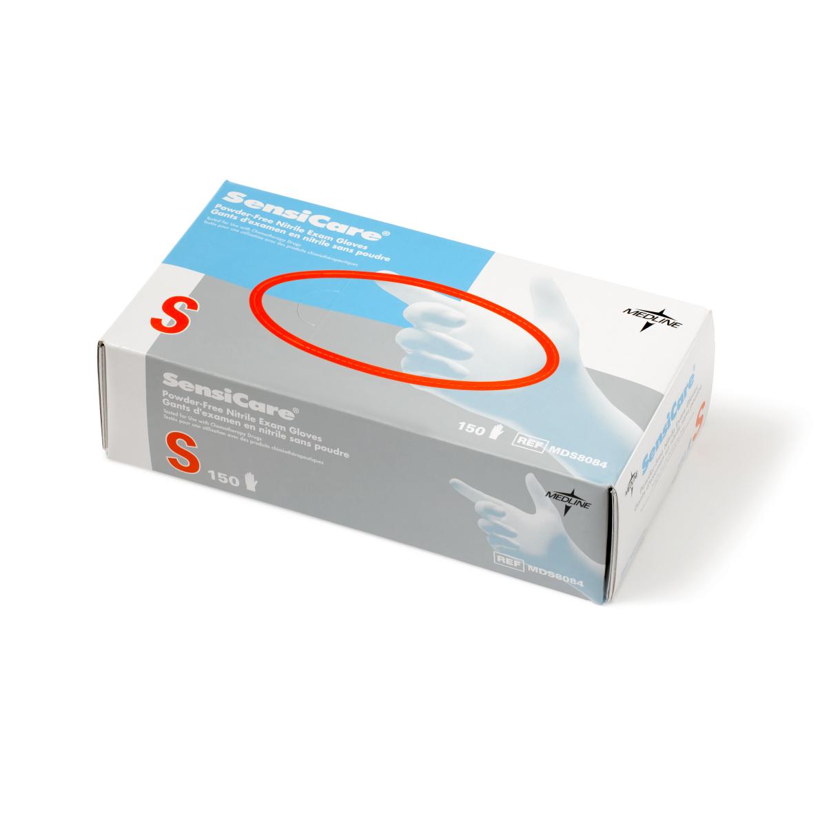 SensiCare Powder-Free Nitrile Exam Gloves XS Box of 150 