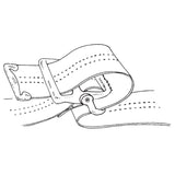 SkiL-Care™ Pinstripe Cotton Gait Belt Delrin Buckle 