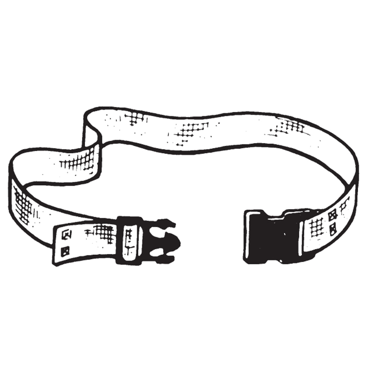 SkiL-Care™ Pinstripe Cotton Gait Belt Delrin Buckle 