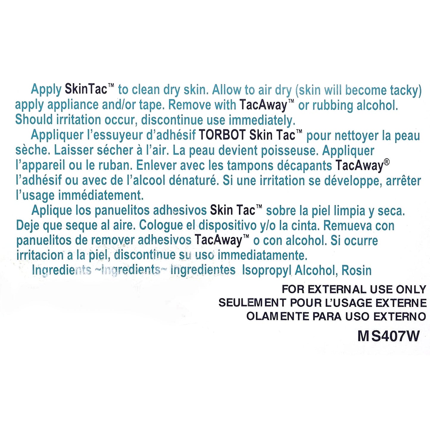 Skin Tac™ Skin Barrier Wipe Case of 50 