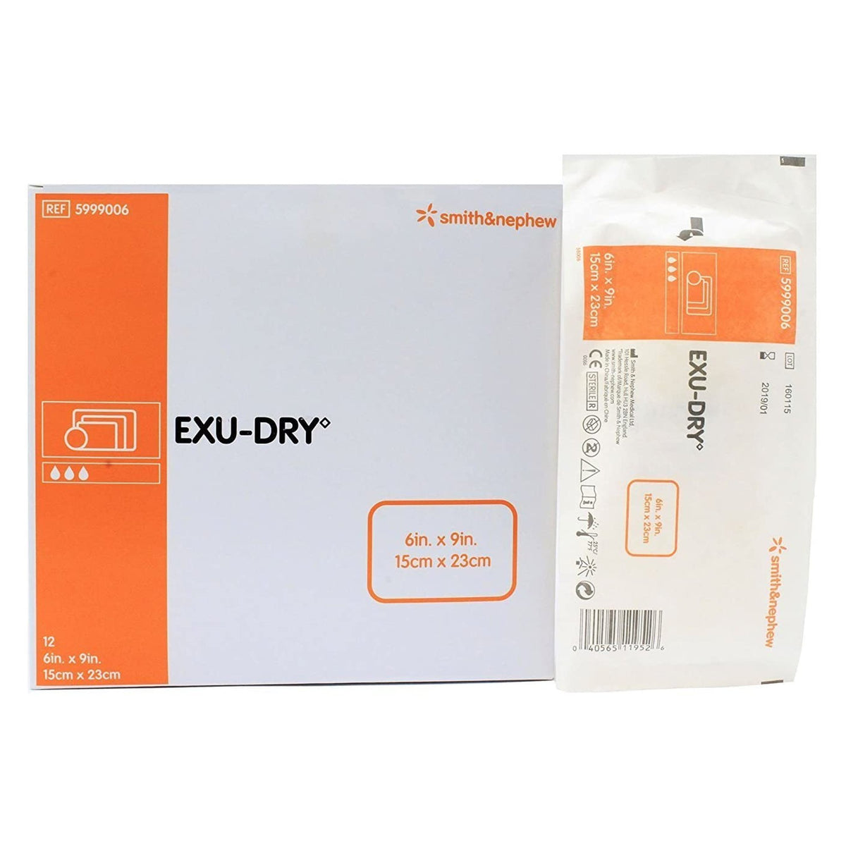Smith & Nephew Exu-Dry Anti-Shear Super Absorbent Dressing 4" x 6" 1 Each 