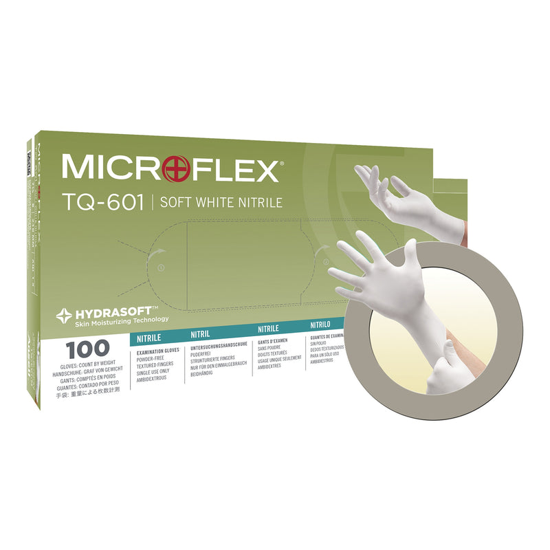 Soft White Nitrile Exam Glove XS Box of 100 