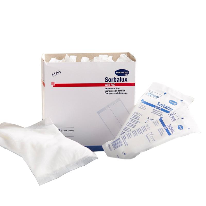 Sorbalux® ABD Sterile Abdominal Pad 5" x 9" Nonwoven Cellulose Box of 25