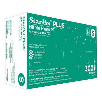 StarMed® Plus™ Nitrile Exam Glove S Box of 300 