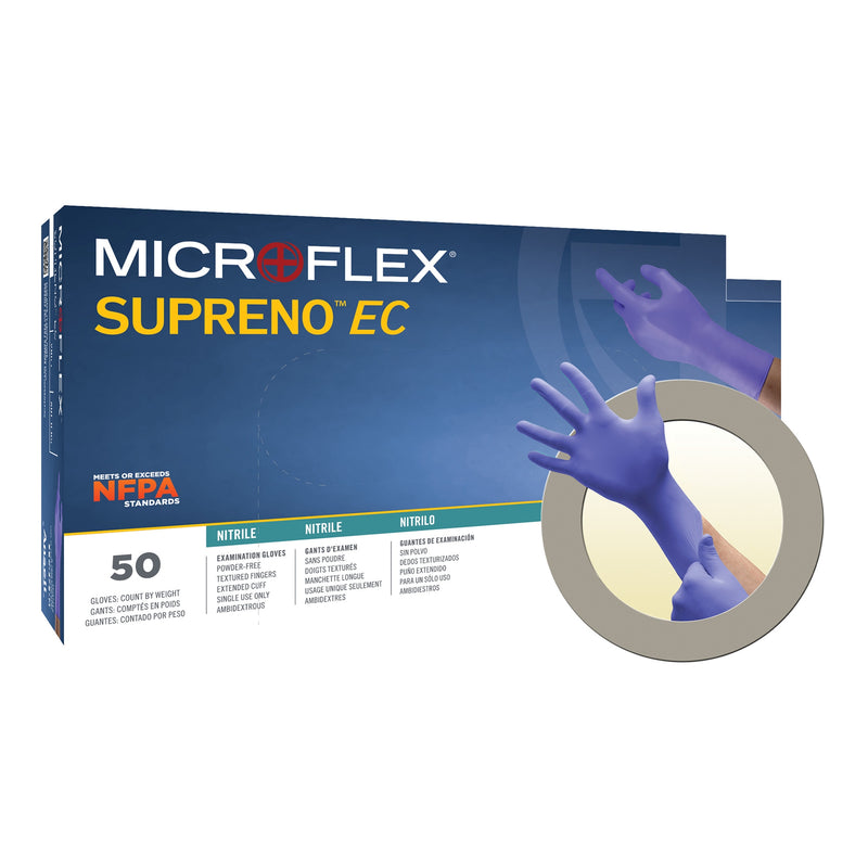 Supreno® EC Nitrile Extended Cuff Length Exam Glove S Box of 50 