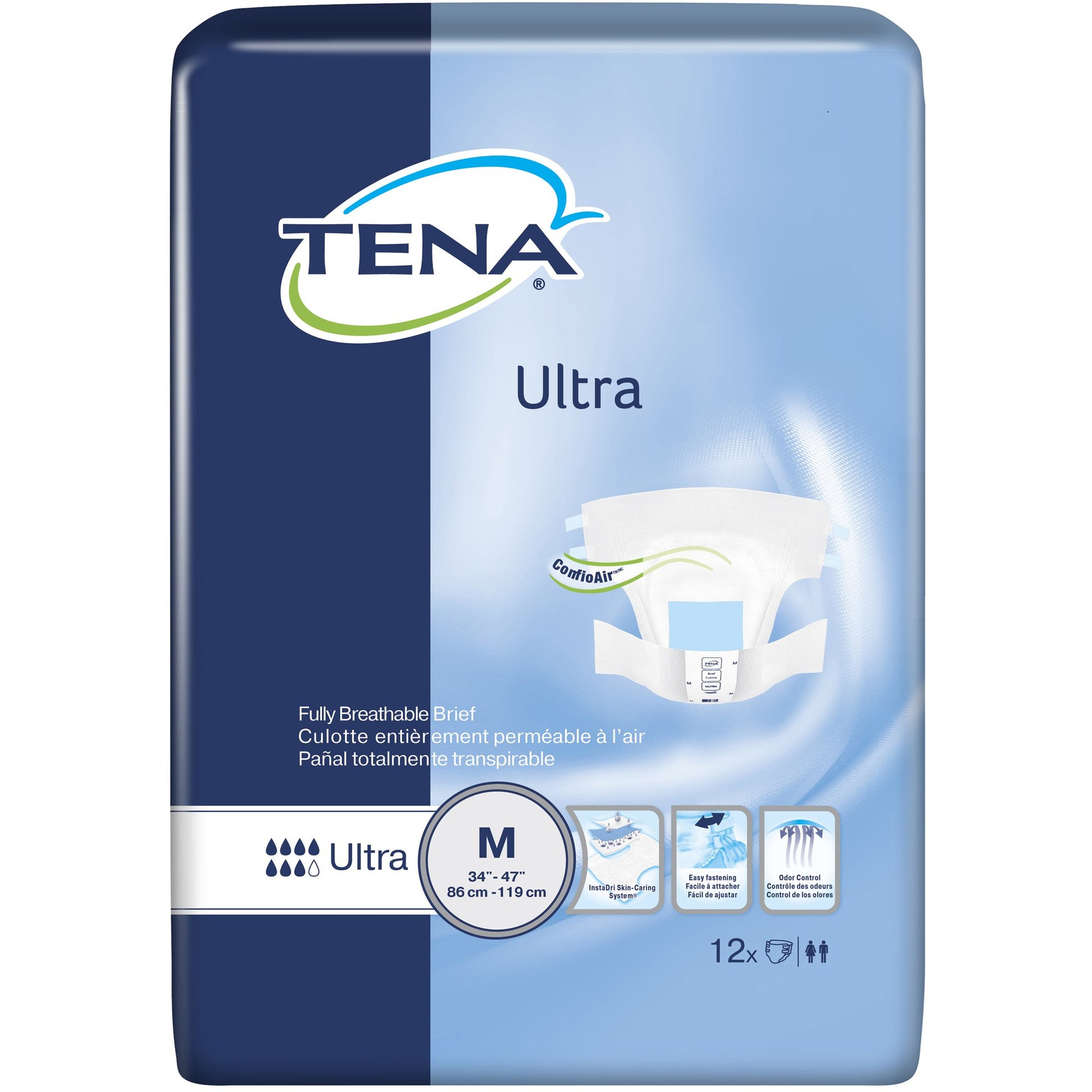 Incontinence Brief TENA® Adult - Unisex Disposable Moderate Small Case of 96