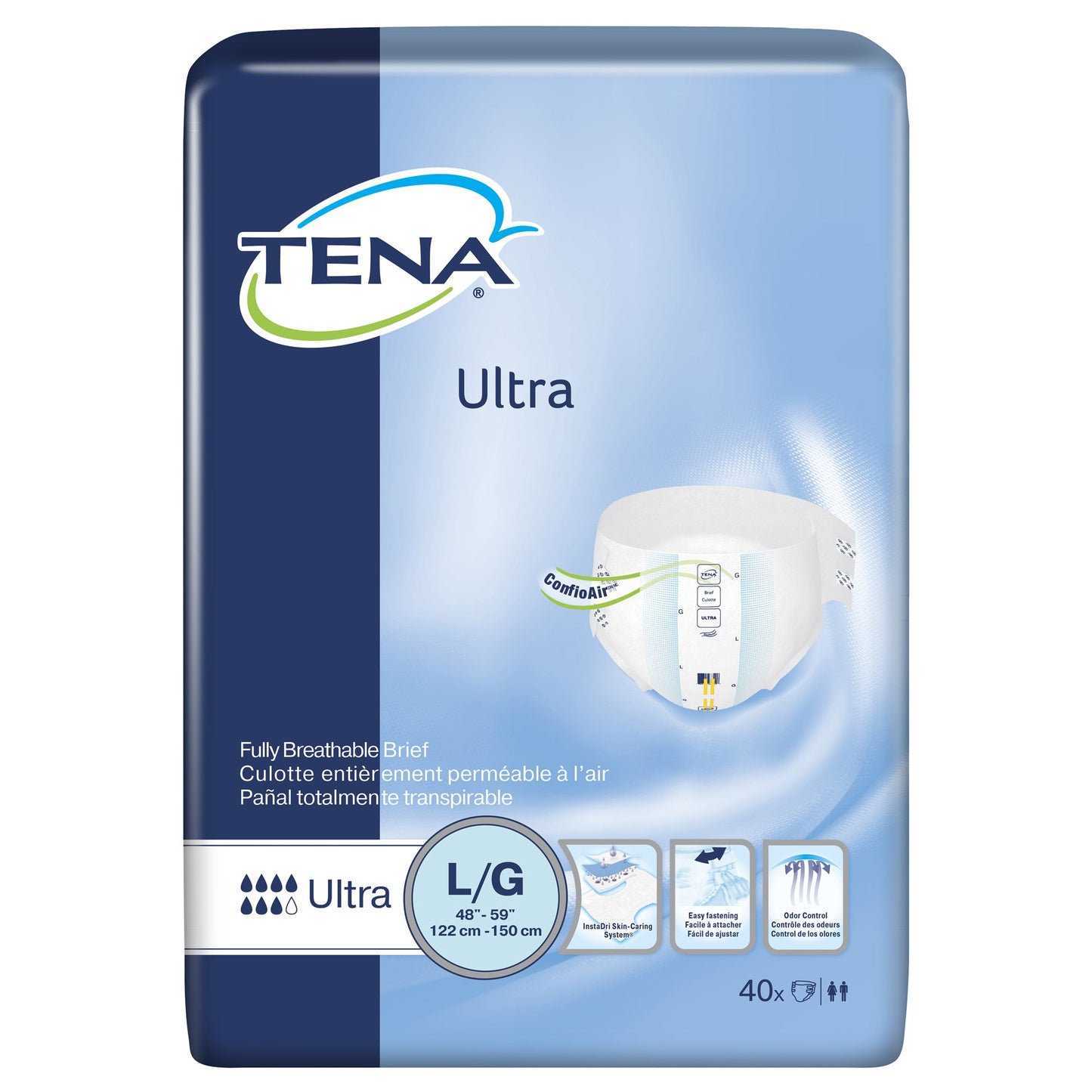 Incontinence Brief TENA® Adult - Unisex Disposable Moderate Small Case of 96