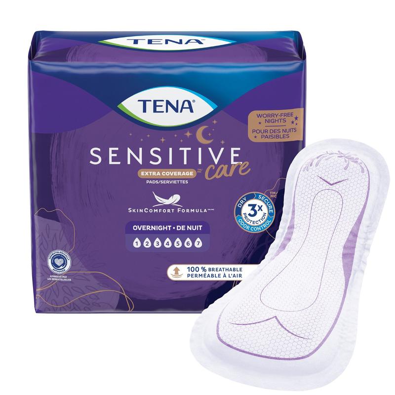 TENA Intimates Bladder Control Pads Overnight 16" Length Bag of 28