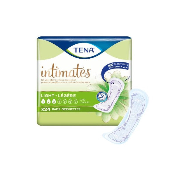 TENA Intimates Ultra Thin Light Long Bladder Control Pads 10 Inch Length Bag of 24 